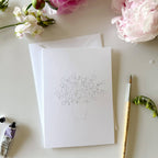 Cartes de correspondance à peindre avec des bouquets