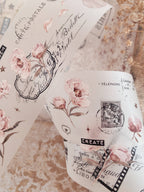 Ruban décoratif – Pivoines roses