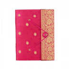 Journal Sari fait main - Carnet de notes en tissu