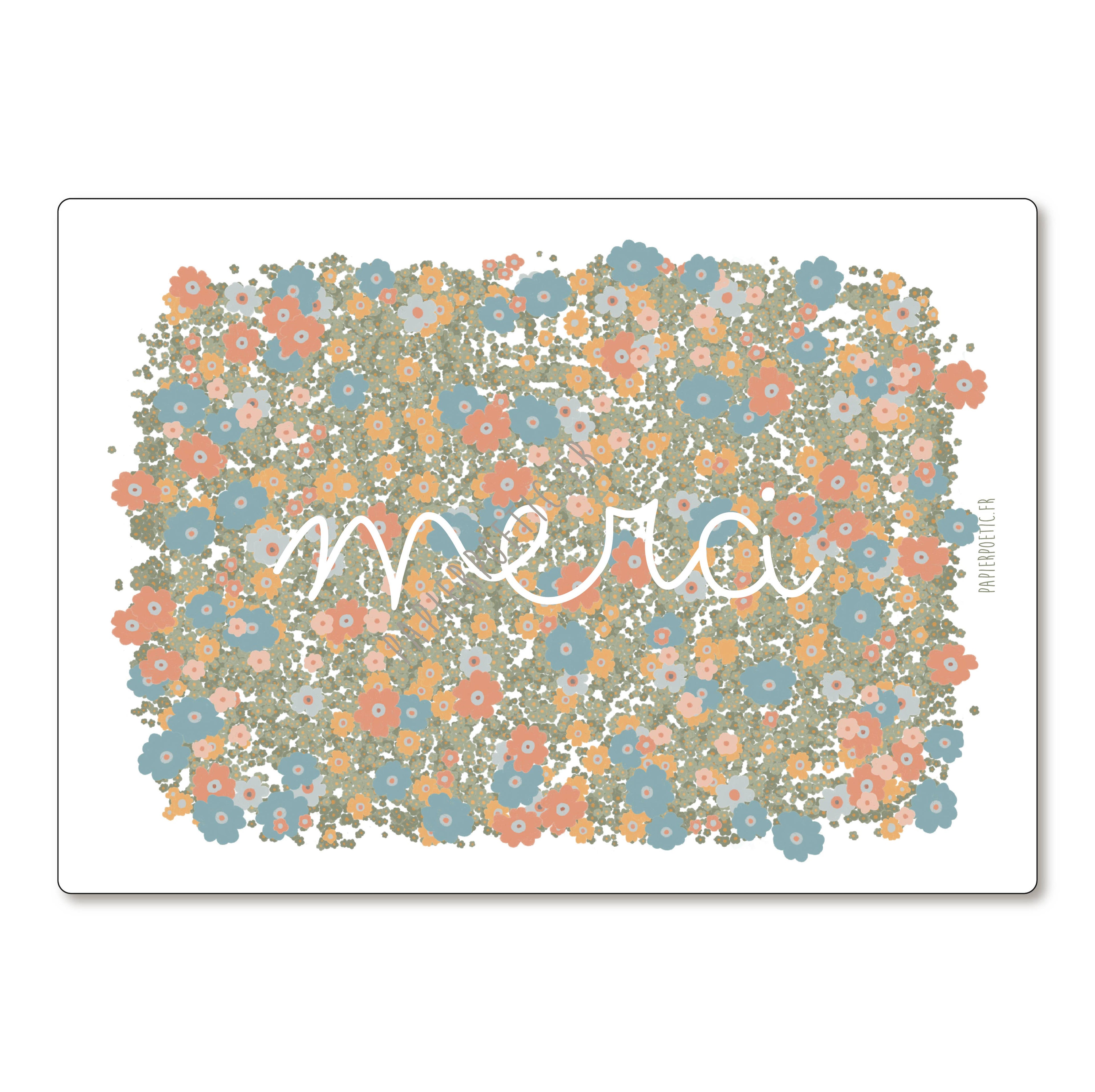 Carte liberty "Merci"