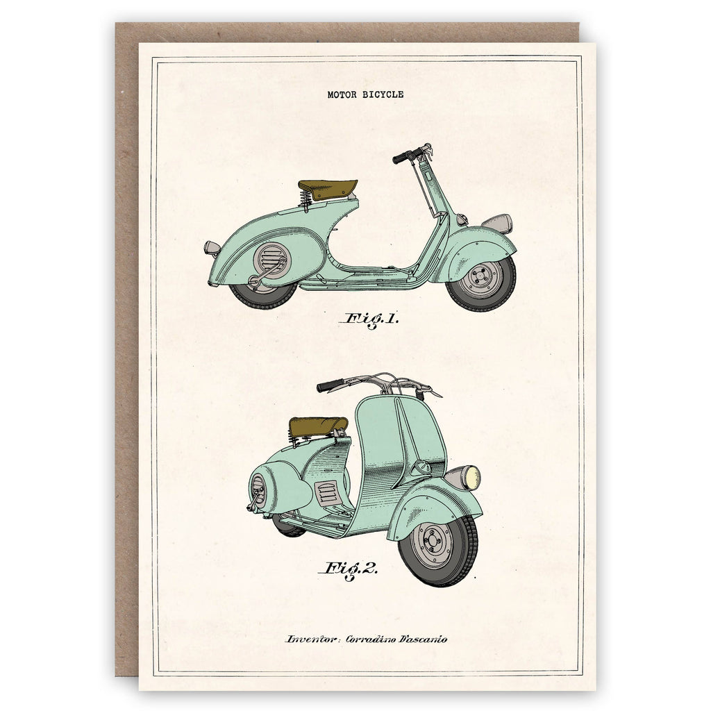 Carte de vœux Scooter