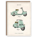Carte de vœux Scooter