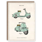 Carte de vœux Scooter