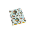 CARNET A6 AVEC BORDURE DORÉE - "AIR BALLOONS"