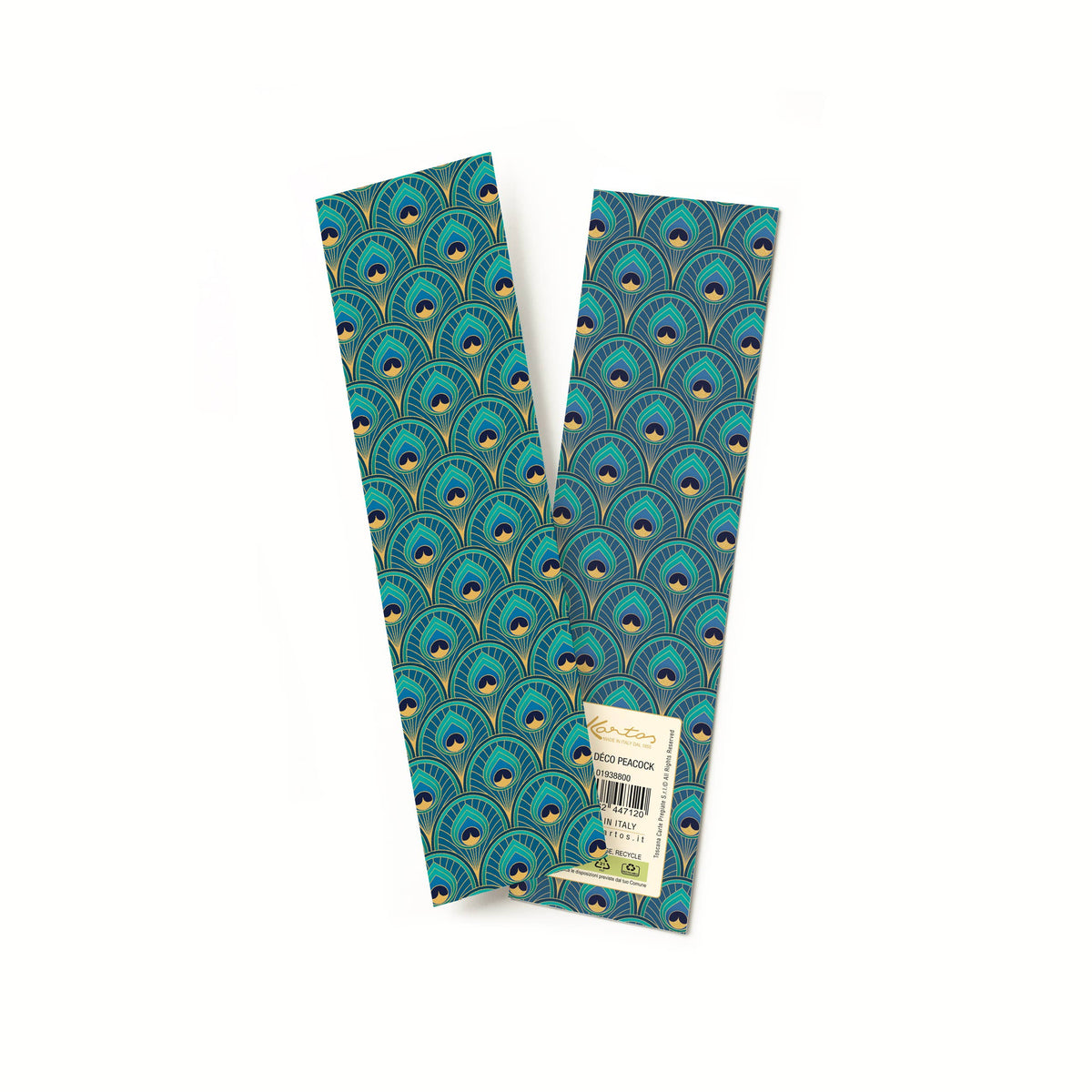 MARQUE-PAGE - "ART DECO PEACOCK"