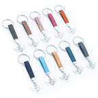 Porte-clés fait main en liège avec pendentif Style simple I-013-MIX-10