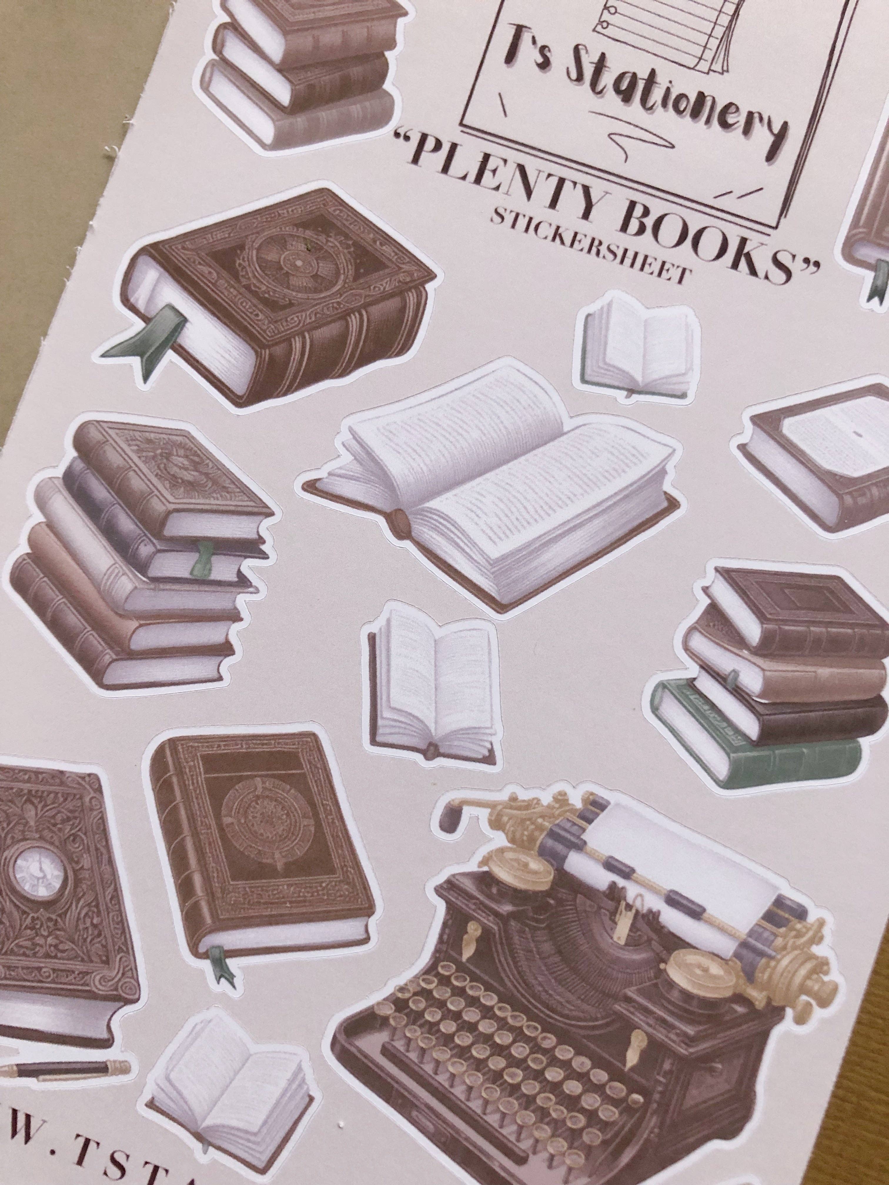 Feuille d'autocollants Livres