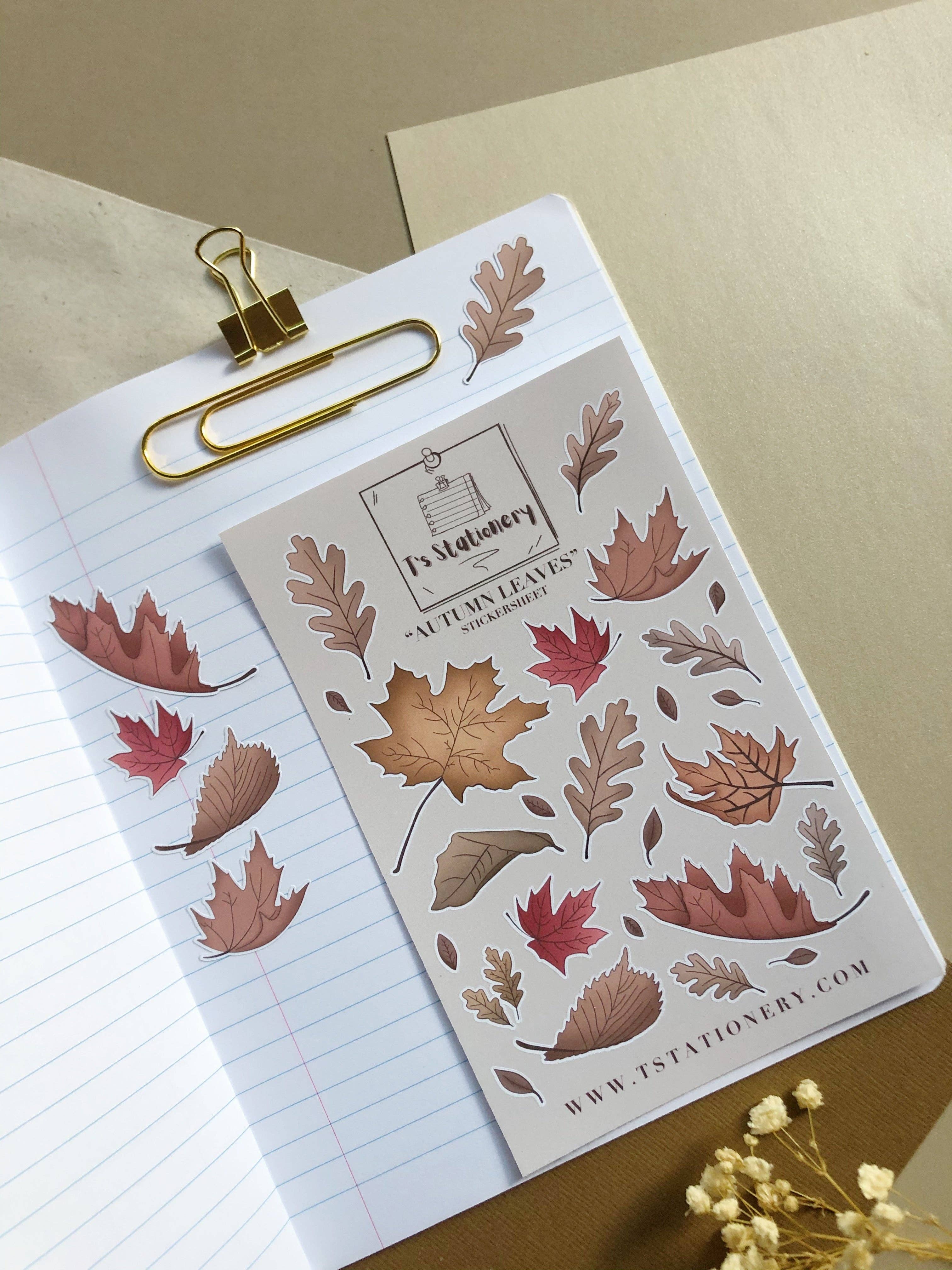 Feuille d'autocollants "Feuilles d'automne"
