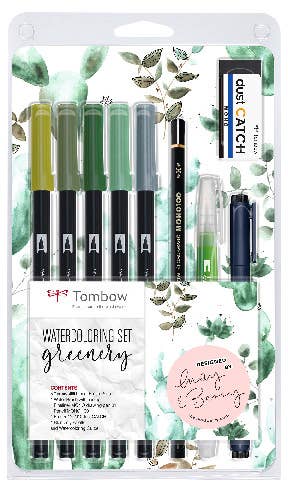 Ensemble d'aquarelle Verdure