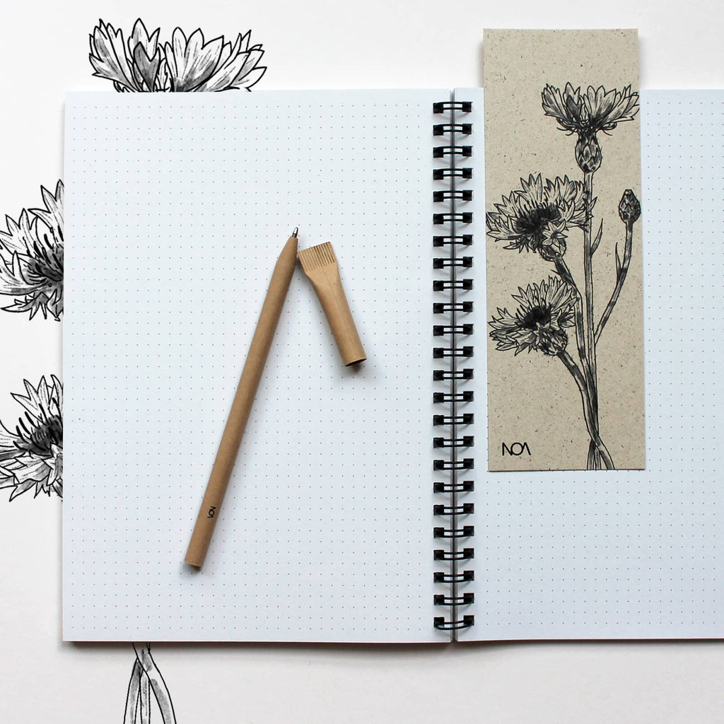 Marque-page en papier Bleuet