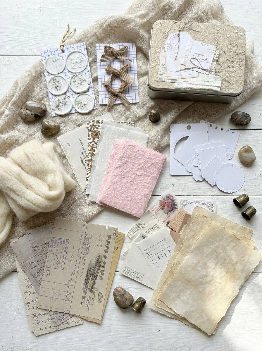 Boîte décorée · Collection Lettres Vintage
