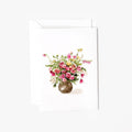 Mini-carte de vœux bouquet de roses