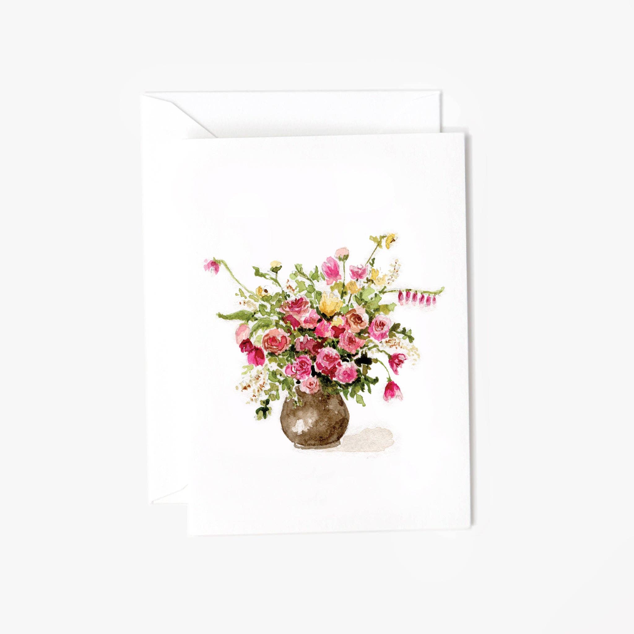 Mini-carte de vœux bouquet de roses