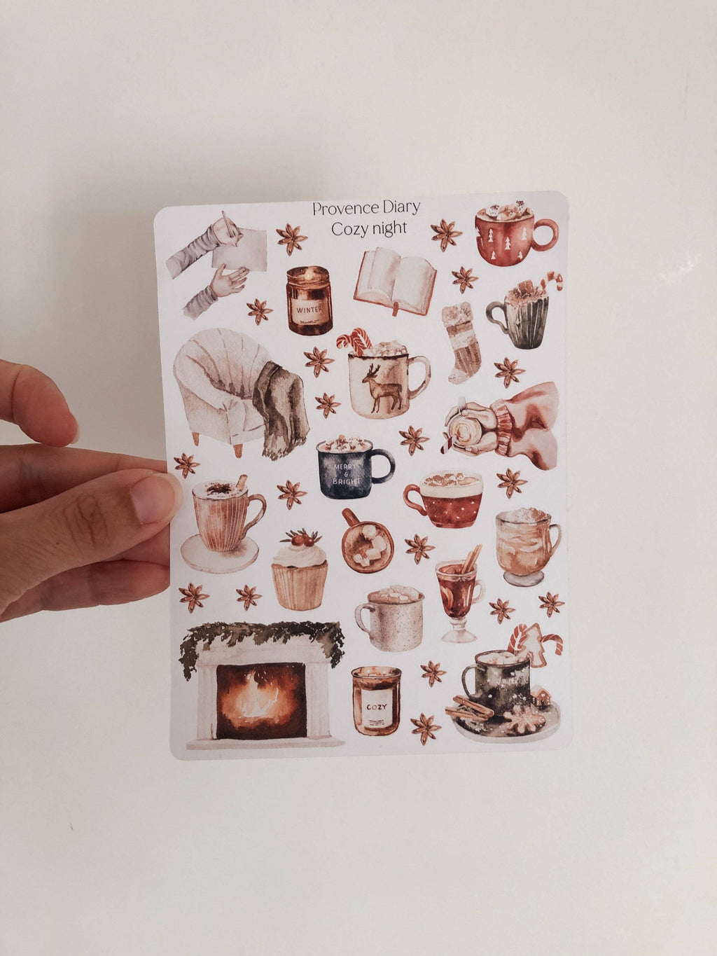 Cozy night Sticker sheet