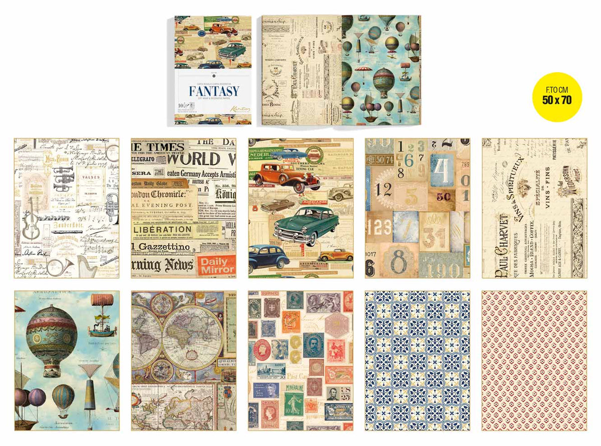 LIVRE PAPIER DÉCORATIF "FANTASY"