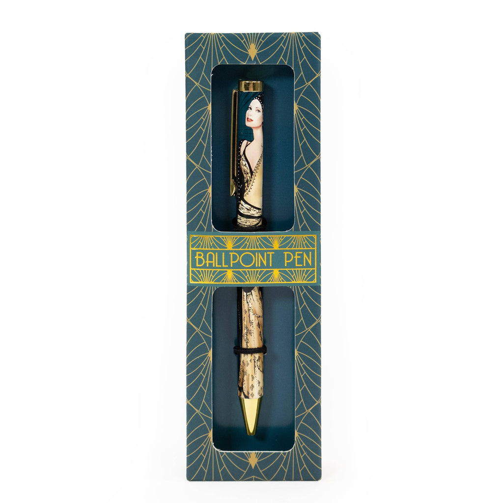 Stylo-bille Art déco Claire Coxon en coffret cadeau