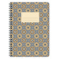 Carnet A5 à spirale – Mosaïque marocaine bleu et ocre