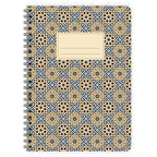 Carnet A5 à spirale – Mosaïque marocaine bleu et ocre