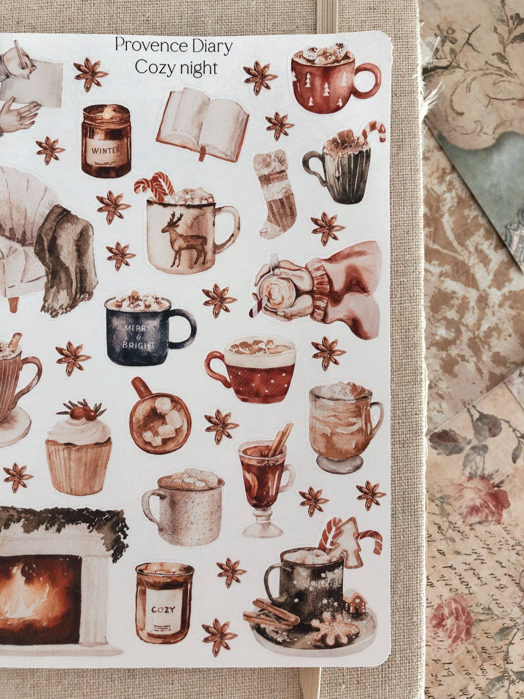 Cozy night Sticker sheet