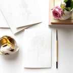 Cartes à peindre avec fleurs de jardin
