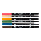 Ensembles de mangas (ensemble de 6 stylos à double pointe ABT + pinceau réservoir d'eau)
