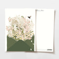 Carte postale enveloppe avec fleurs