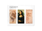 Lot de 3 marque-pages magnétiques Leonardo Da Vinci