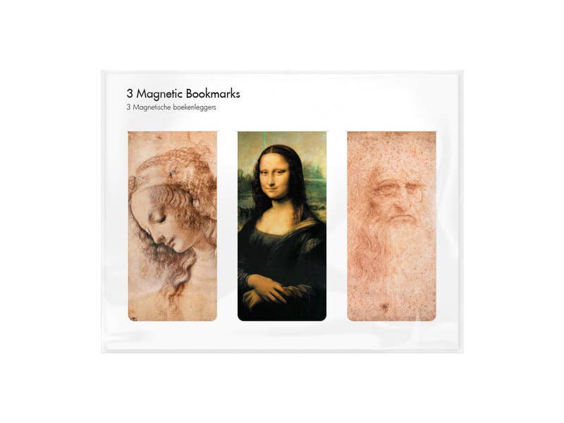 Lot de 3 marque-pages magnétiques Leonardo Da Vinci