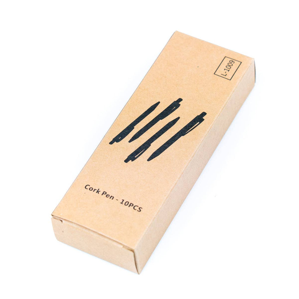 Lot de 5 stylos à bille en liège, 10 unités, respectueux de l'environnement