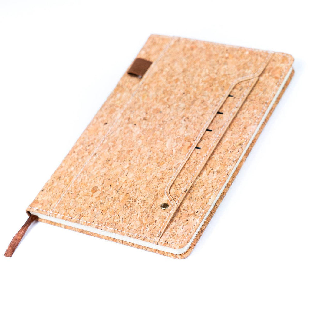 Carnet de produits laitiers en liège avec porte-cartes et porte-stylos L-1011