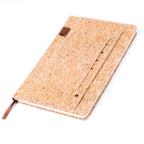 Carnet de produits laitiers en liège avec porte-cartes et porte-stylos L-1011
