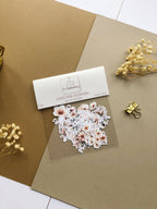 Autocollants « Fleurs beiges avec feuille dorée »