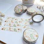 Ruban washi - Herbier quadrillé