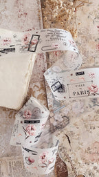 Ruban décoratif – Pivoines roses