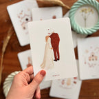 Carte Postale "Silhouettes des mariés "