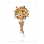 Carte "Fille au bouquet"