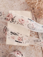 Ruban décoratif – Pivoines roses