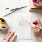 Cartes à peindre avec fleurs de jardin