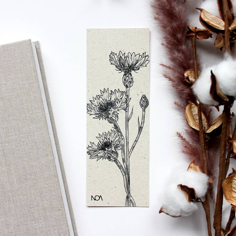 Marque-page en papier Bleuet