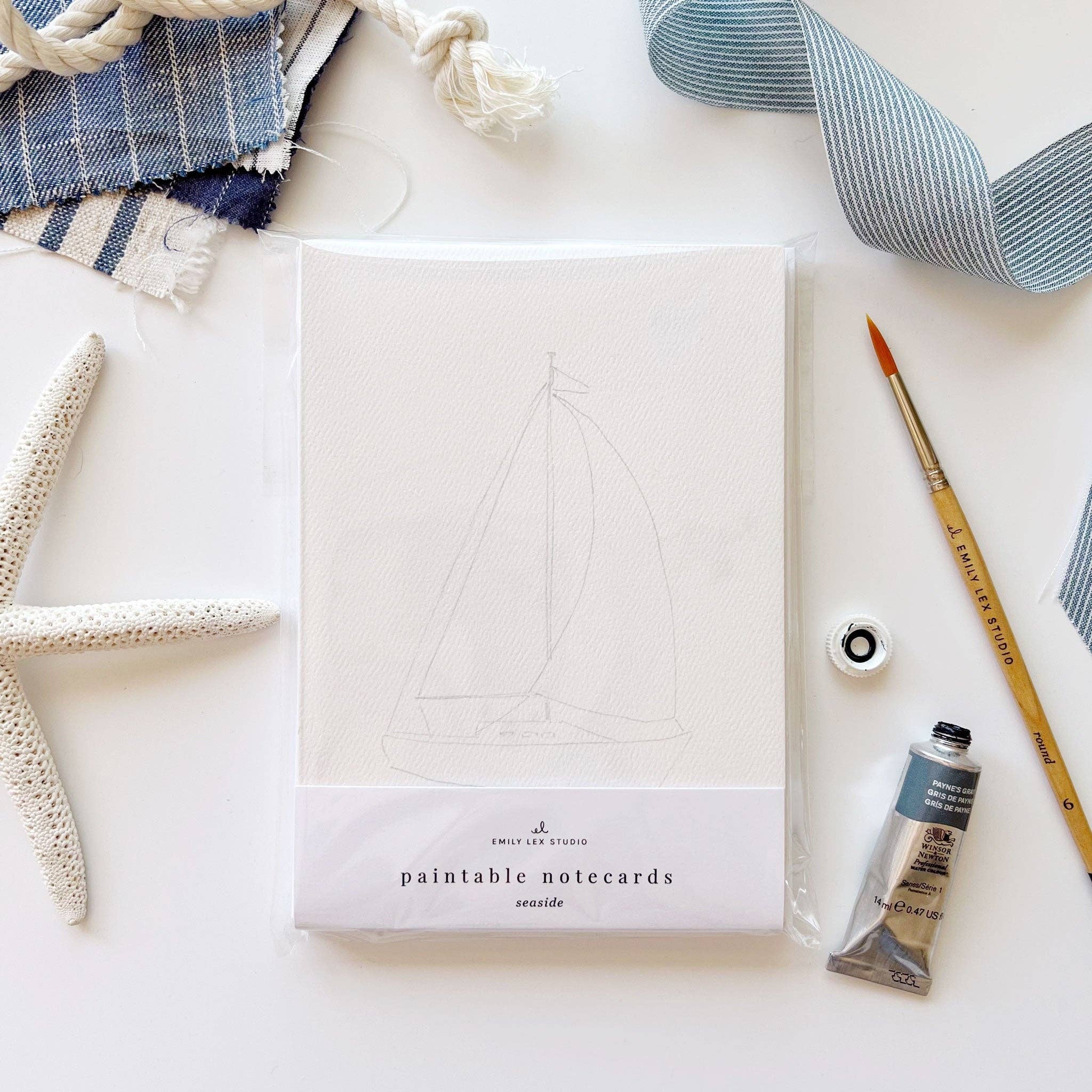 Cartes à peindre en bord de mer