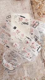Ruban décoratif – Pivoines roses