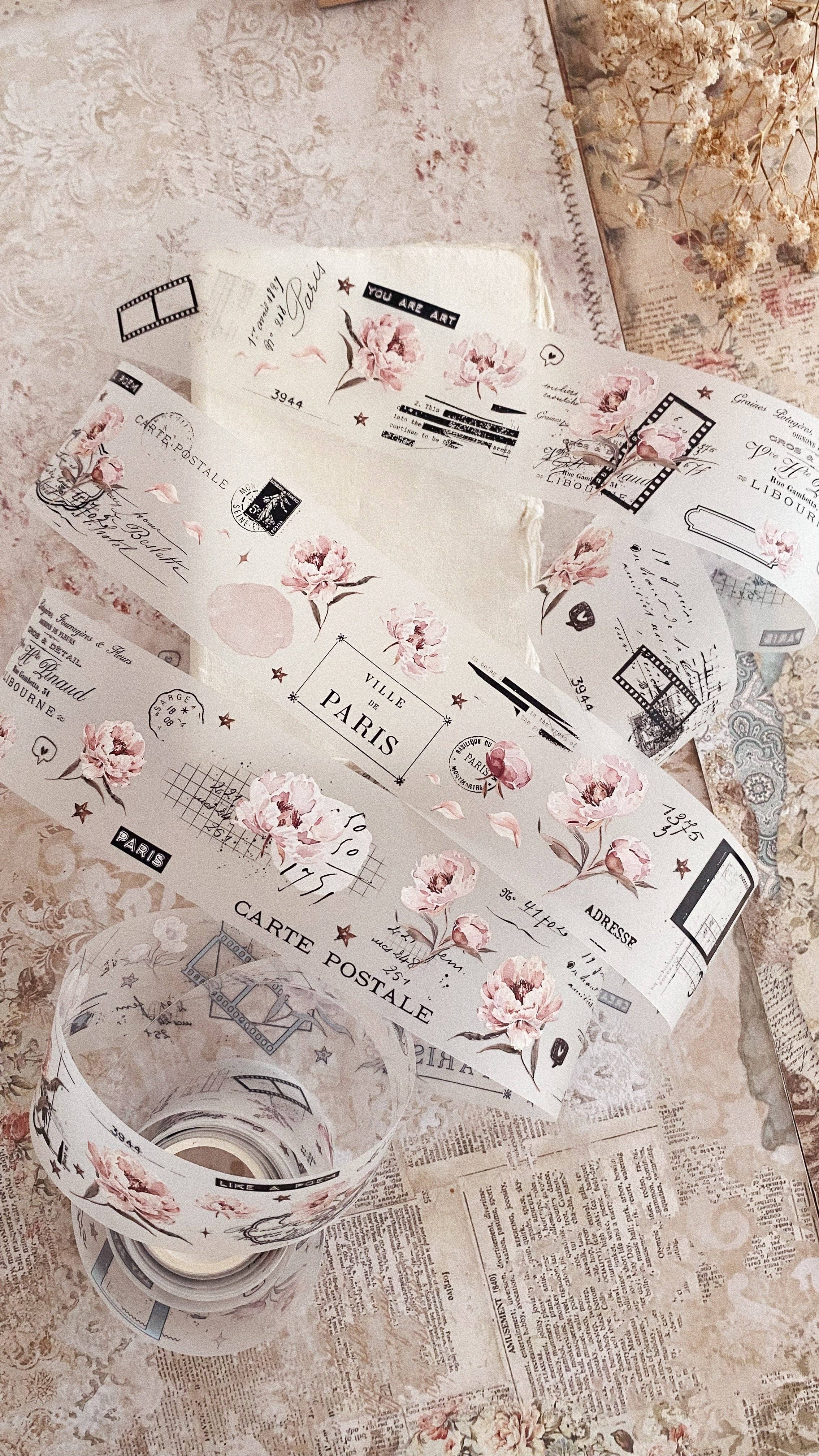 Ruban décoratif – Pivoines roses