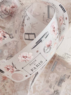 Ruban décoratif – Pivoines roses