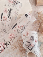 Ruban décoratif – Pivoines roses