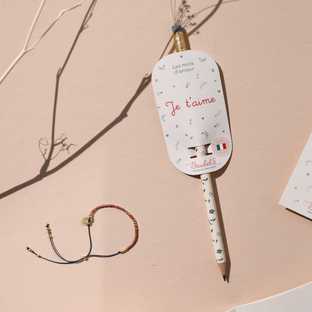 Crayon papier Je t'aime - Les Mots d'Amour