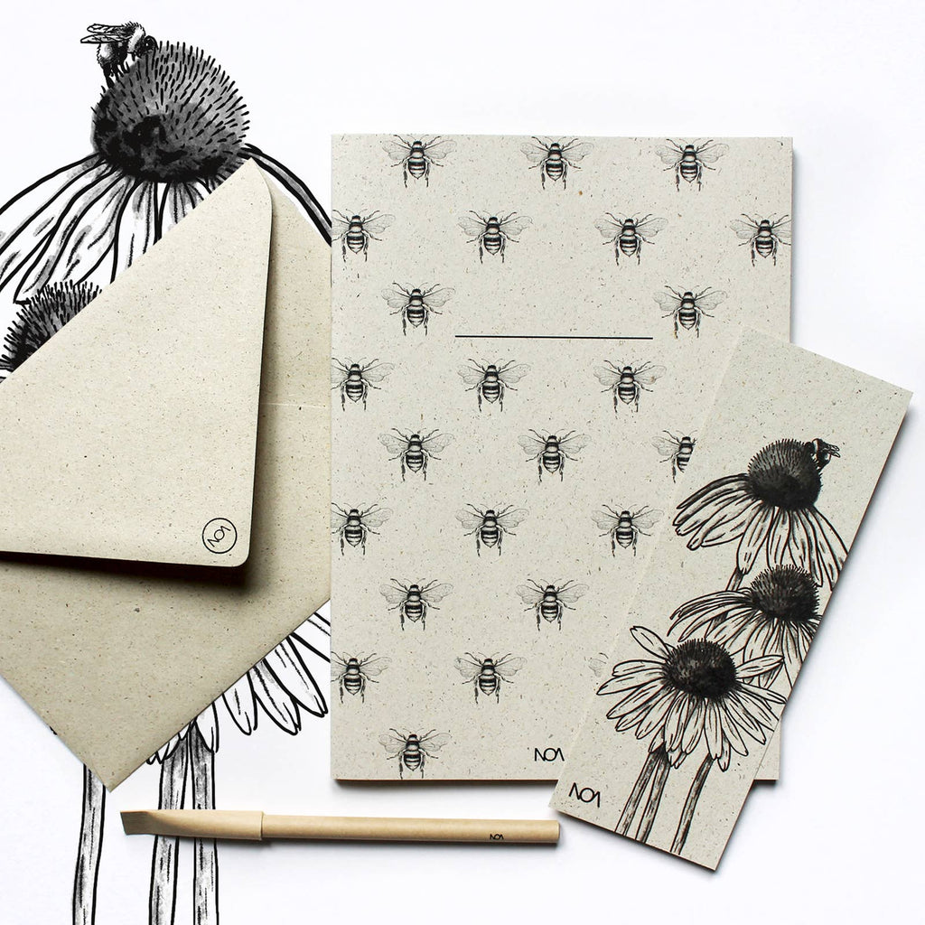 Carnet en papier A5, abeille sauvage