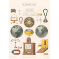 Affiche scientifique Magnétisme – Cabinet de curiosités