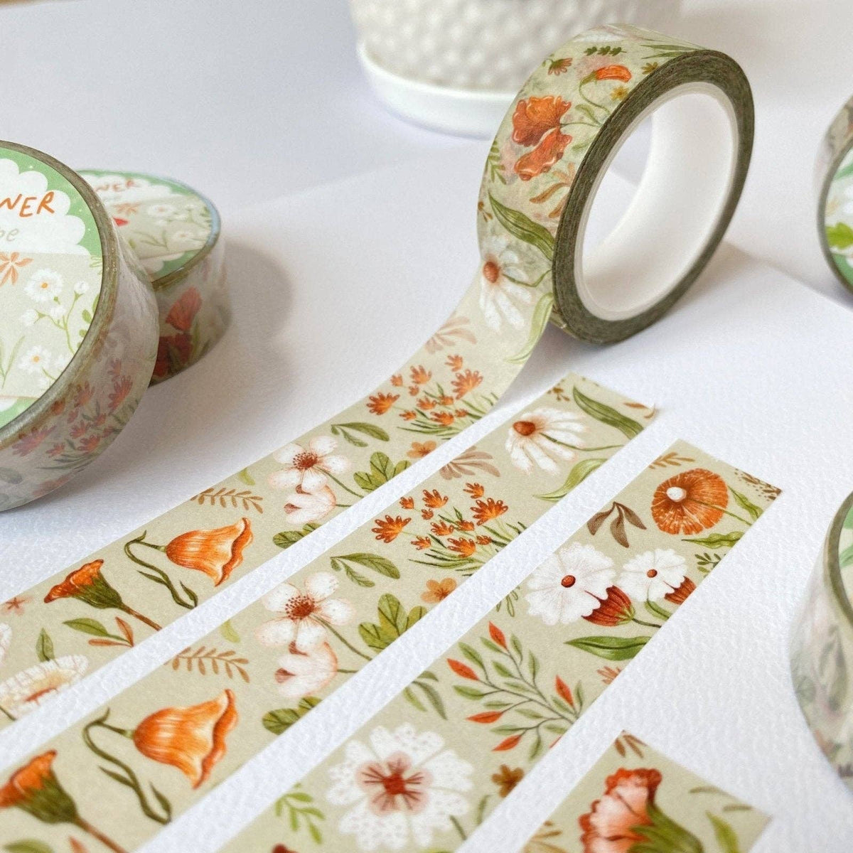 Ruban washi - Fleur sauvage