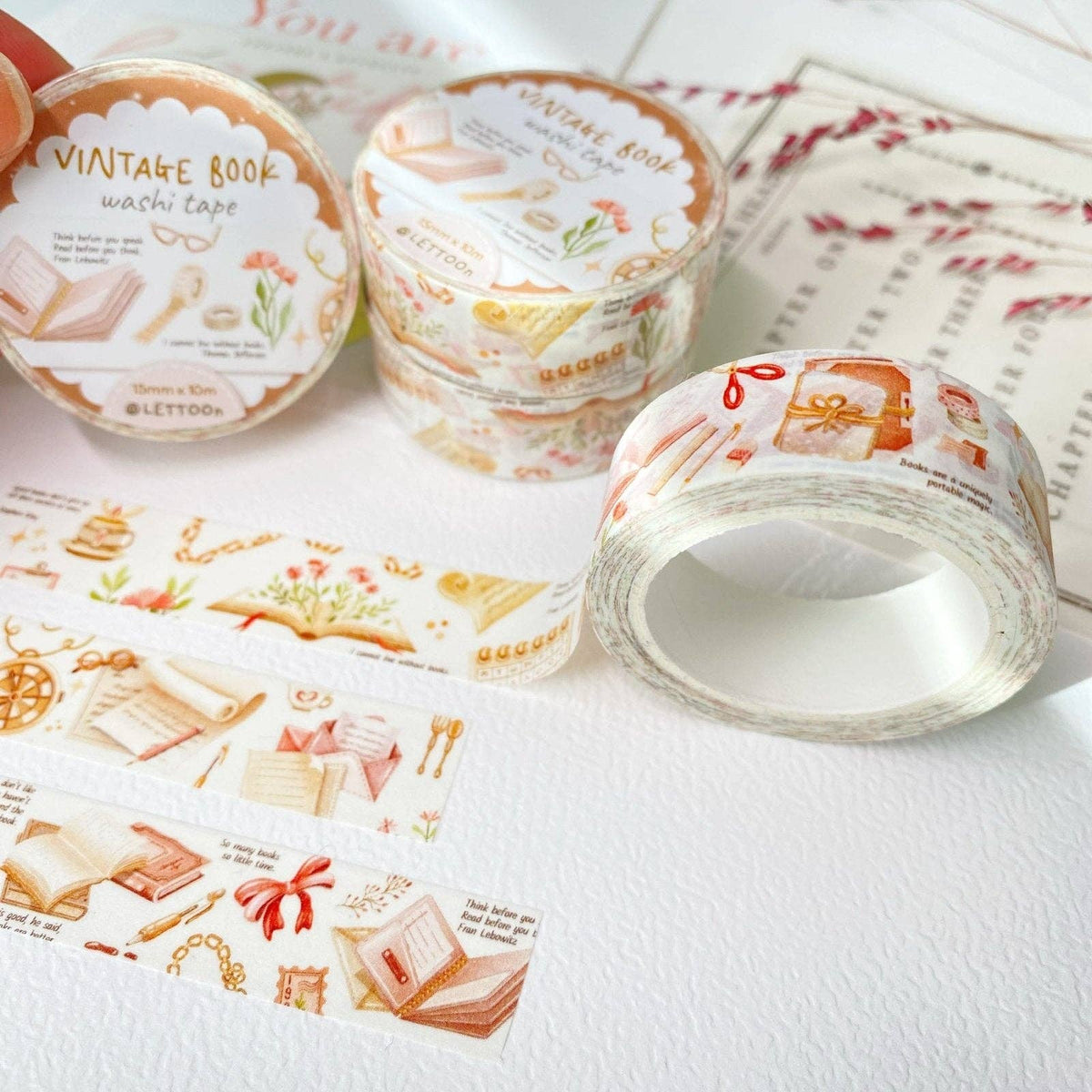 Ruban washi - Livre vintage