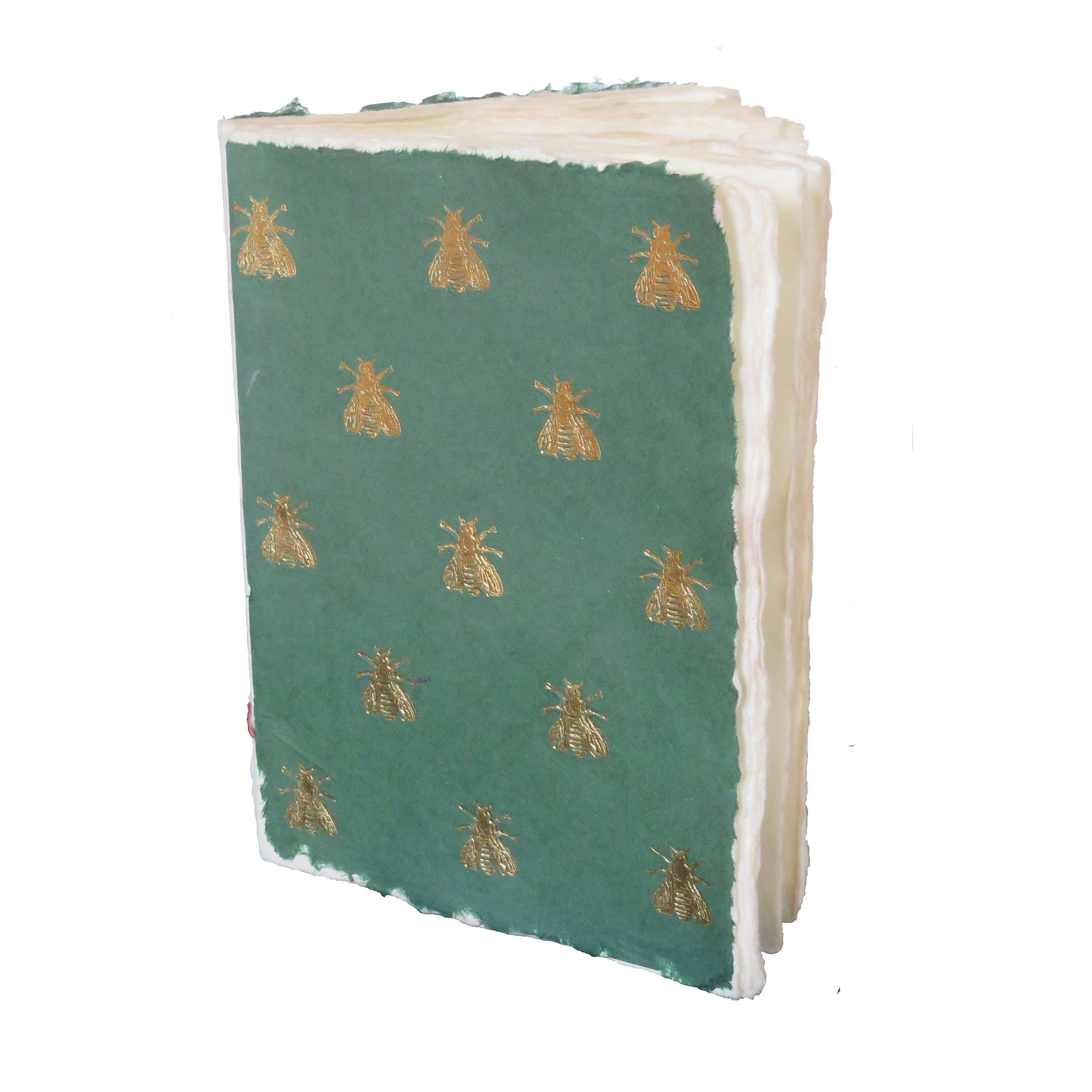 Carnet en papier parchemin – Abeilles dorées